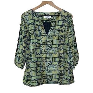 Tibi New York Women’s Silk Top Open Sleeve Lined Blouse Size 6